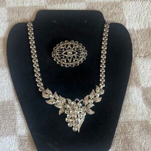 Vintage Necklace And Brooch